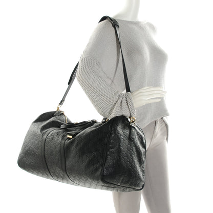 Gucci Guccissima Large Carry On Duffle Black 2 of 7
