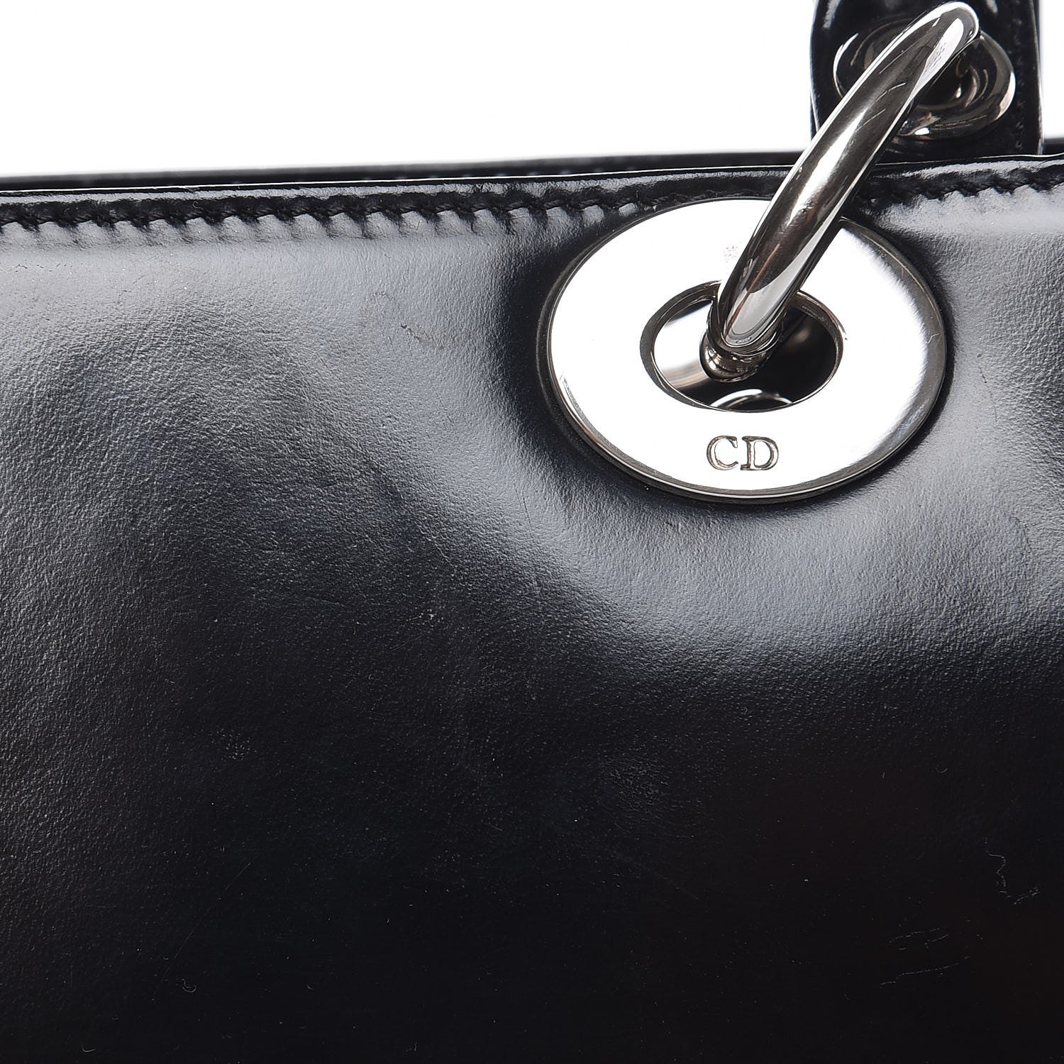 Christian Dior Patent Medium Lady Dior Black 10 of 18