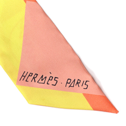 Hermes Silk Sea Surf and Fun Twilly Orange Jaune Camel 4 of 5