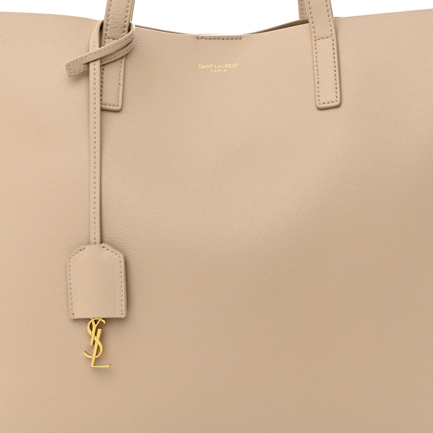 Calfskin Large Shopping Tote Dark Beige