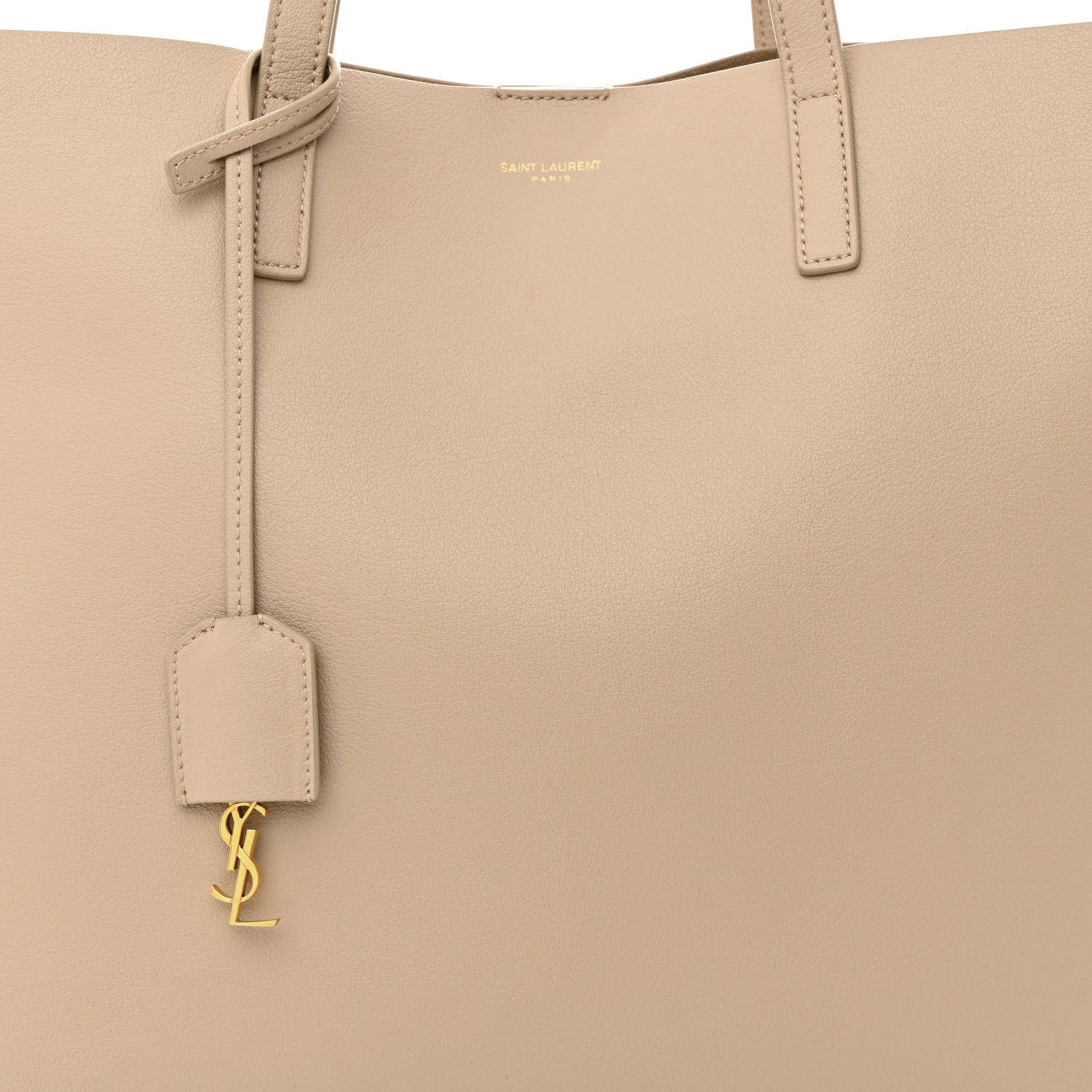 Saint Laurent Calfskin Large Shopping Tote Dark Beige 10 of 12