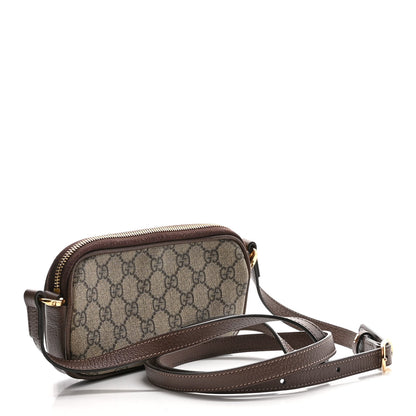 Gucci GG Supreme Monogram Web Mini Ophidia GG Bag Brown 3 of 10