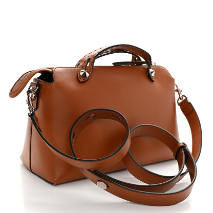 Fendi Vitello King Logo Embossed Medium By The Way Boston Bag Cuoio 3 of 10