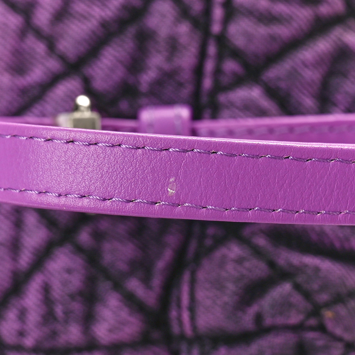 Chanel Washed Denim Quilted Denimpression Backpack Violet Purple Black 10 of 10