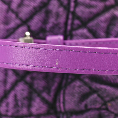 Chanel Washed Denim Quilted Denimpression Backpack Violet Purple Black 10 of 10