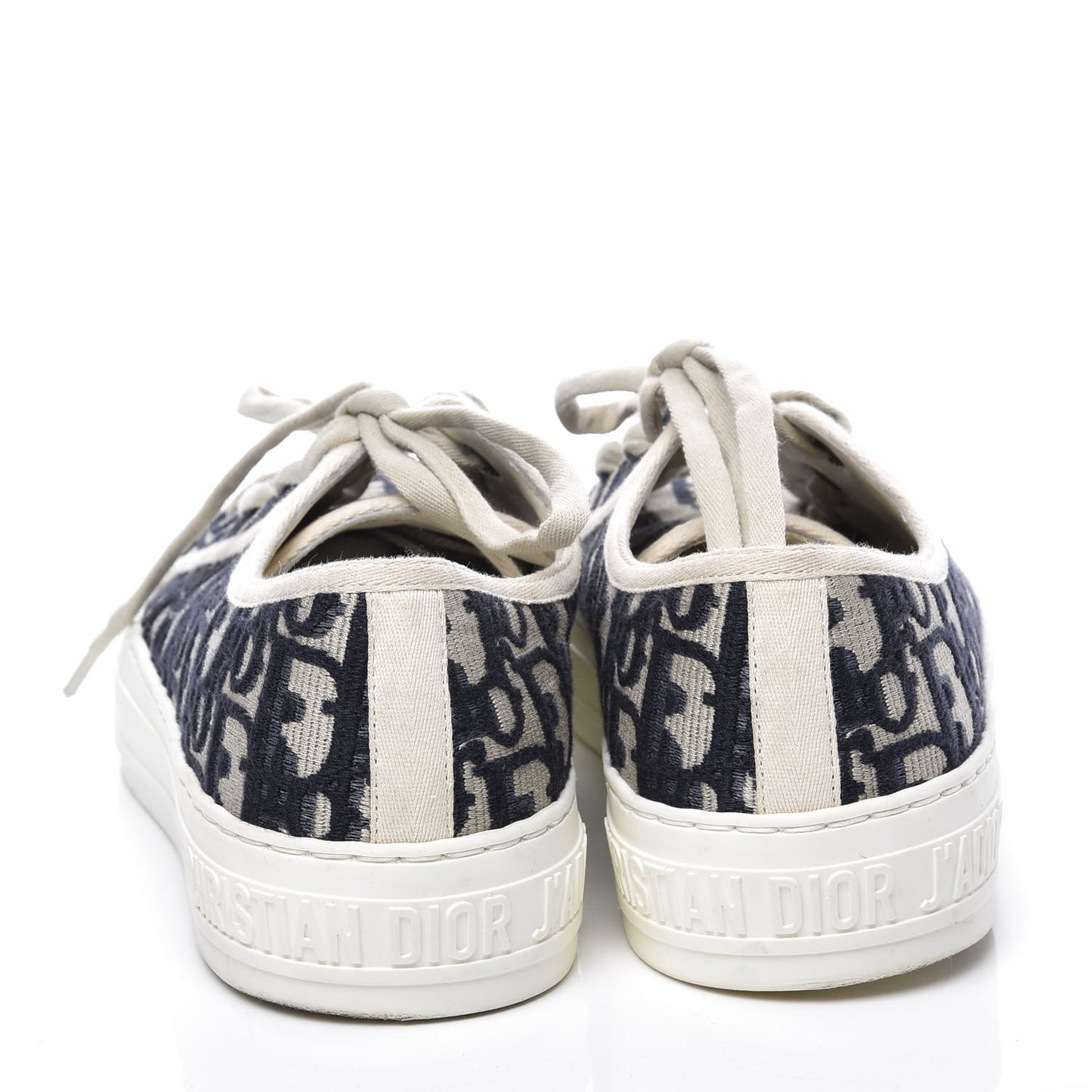 Canvas Oblique Walk'N'Dior Low Top Sneakers 38 Deep Blue