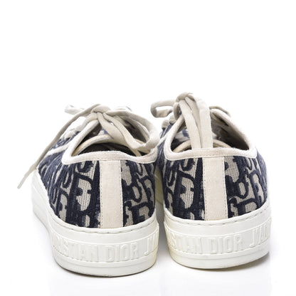 Christian Dior Canvas Oblique Walk'N'Dior Low Top Sneakers 38 Deep Blue 7 of 10