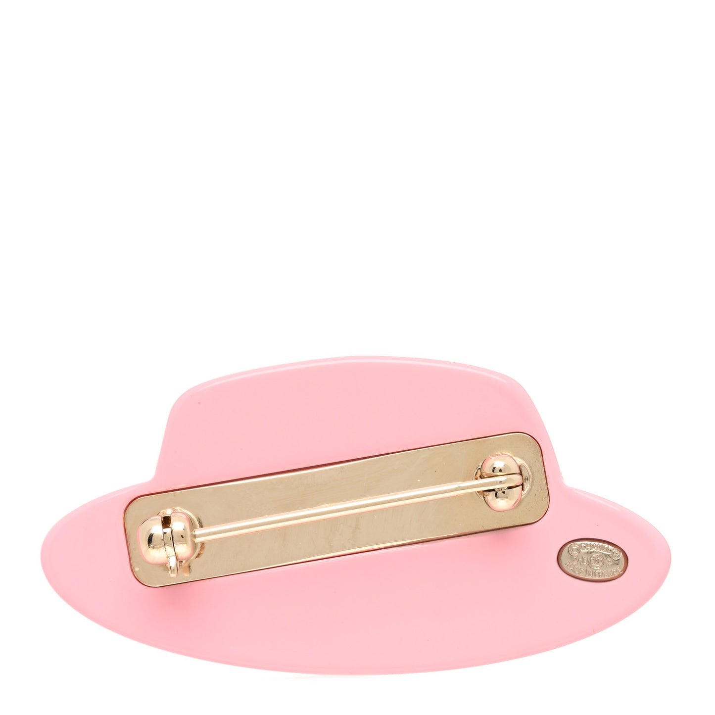 Resin Icon Manga Hat Brooch Pink White Gold