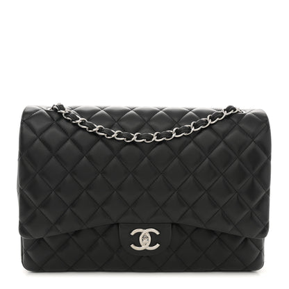 Chanel Lambskin Quilted Maxi Double Flap Black 1 of 12