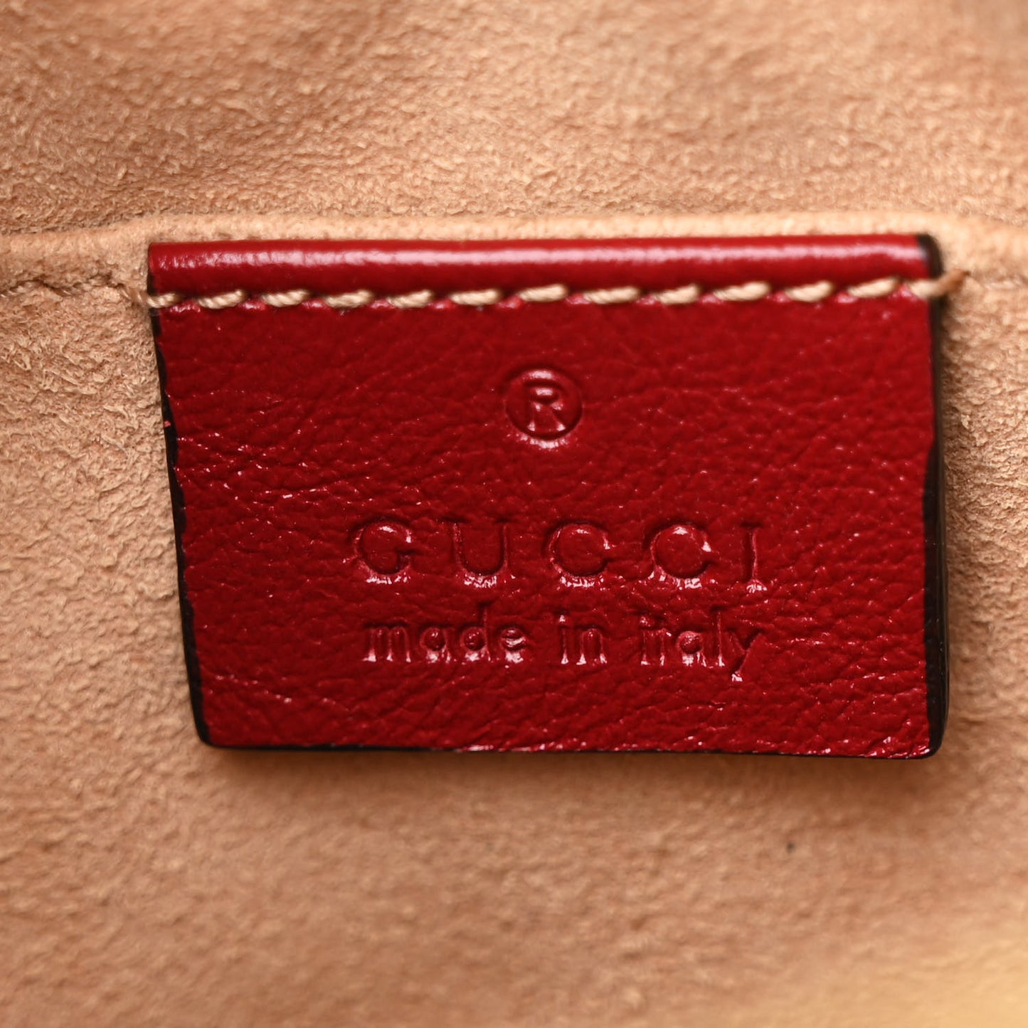 Monogram Azalea Calfskin Matelasse Diagonal Small GG Marmont Chain Shoulder Bag Beige Ebony New Cherry Red