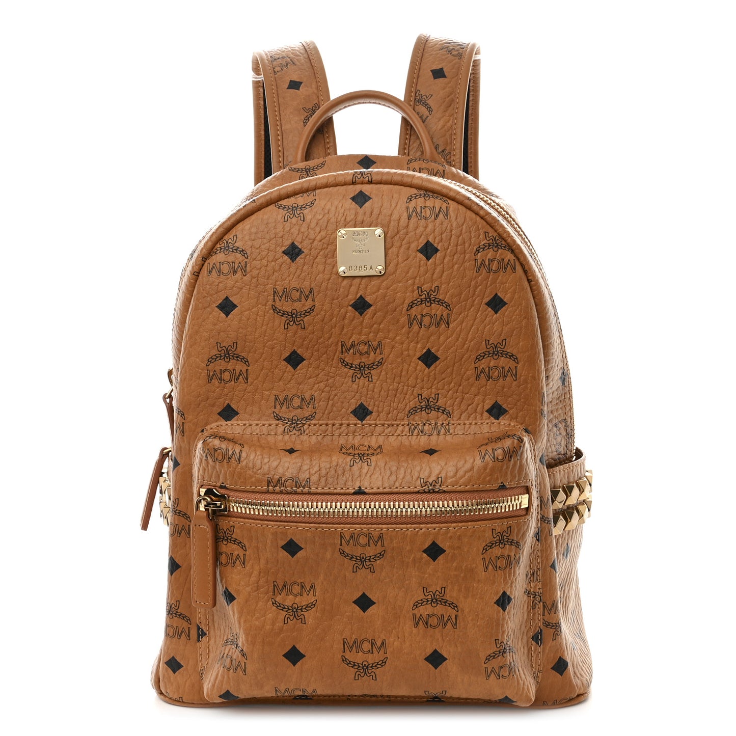 Visetos Small Side Stud Stark Backpack Cognac