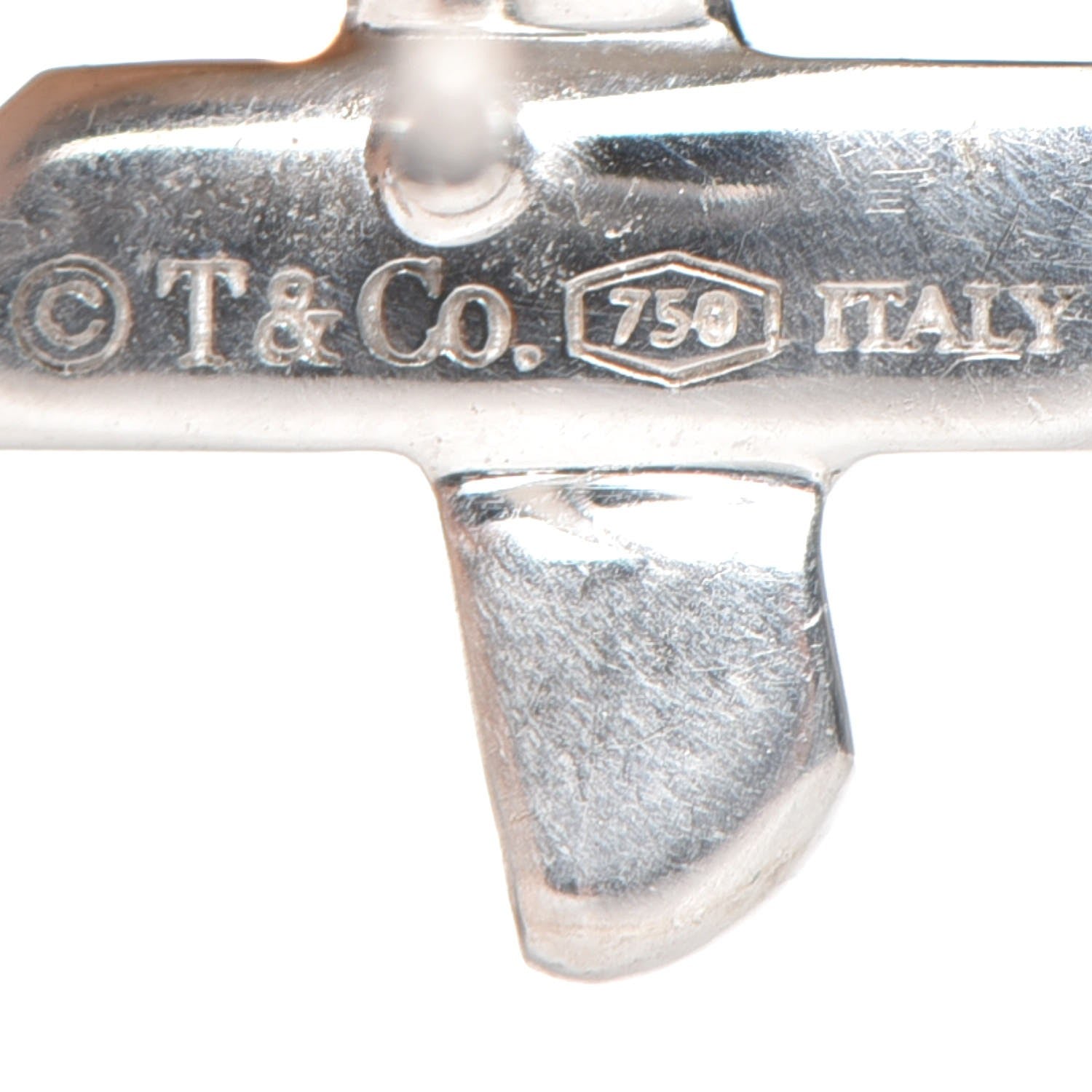 Tiffany 18K White Gold Diamond Paloma Picasso X Kiss Earrings 6 of 9