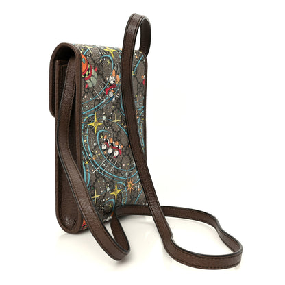 Gucci X DISNEY GG Supreme Monogram Donald Duck Mini Interlocking G Crossbody Bag Beige Multicolor New Acero 2 of 9