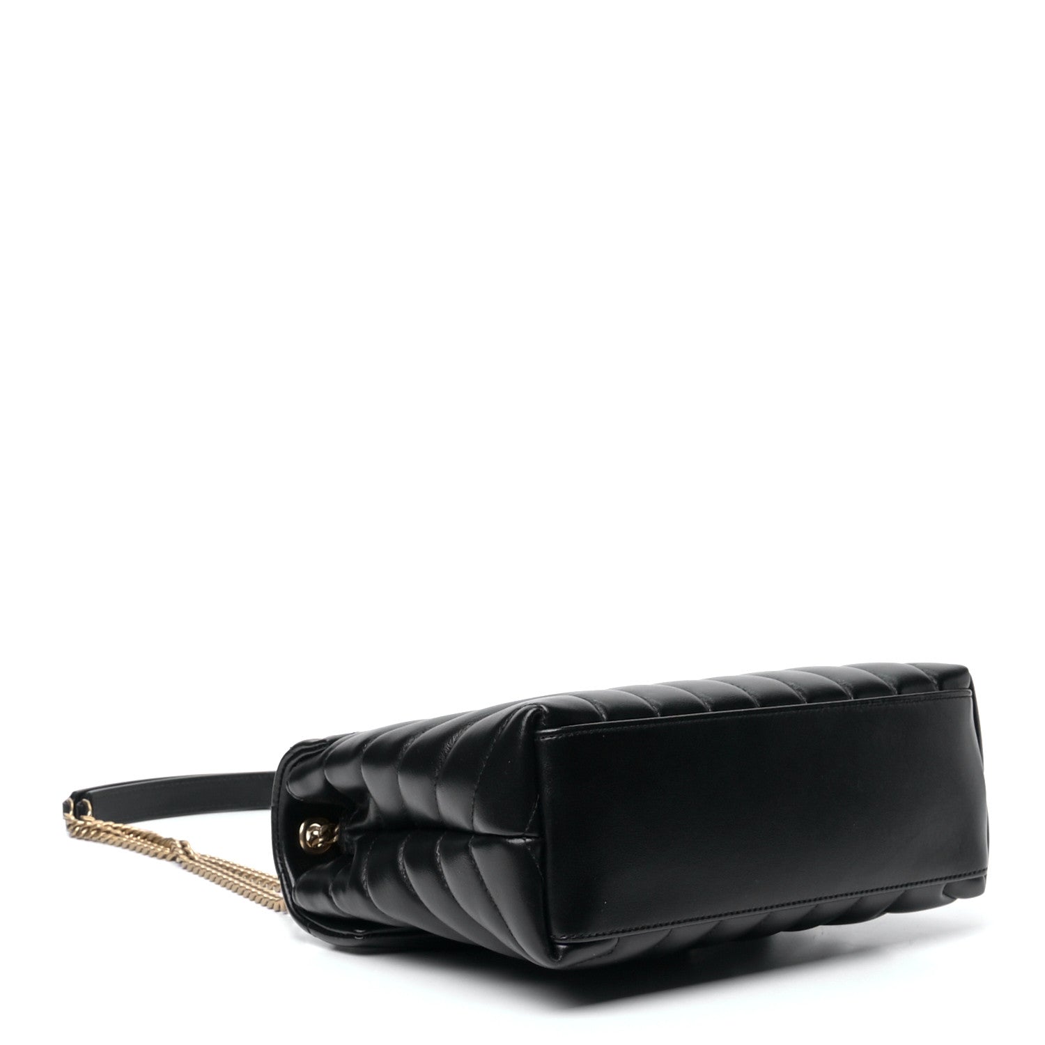 Saint Laurent Calfskin Y Quilted Monogram Small Loulou Chain Satchel Black 3 of 5