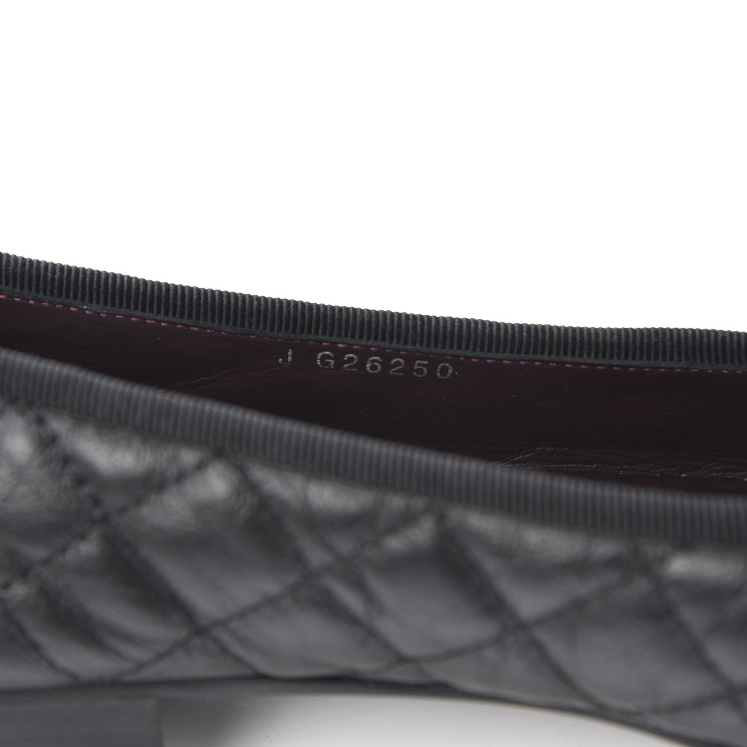 Chanel Aged Calfskin Quilted Cap Toe Ballerina Flats 38 Black 7 of 9
