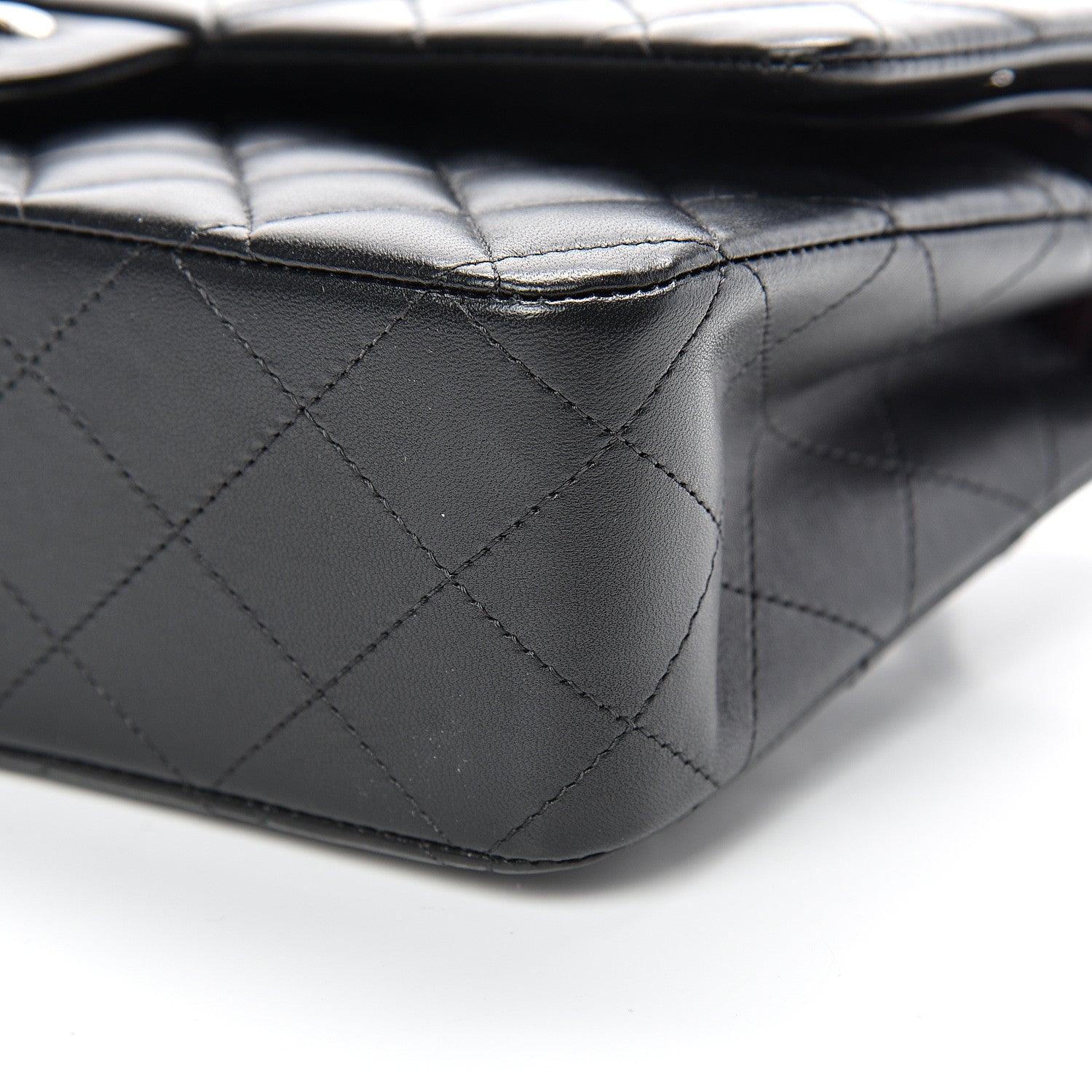 Chanel Lambskin Quilted Medium Double Flap Black 9 of 13