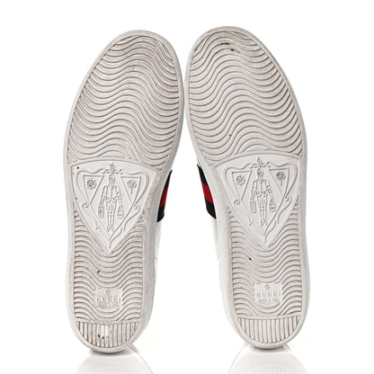 Gucci Metallic Nappa Silk Ayers Web Womens Ace Sneakers 39.5 Silver 11 of 18