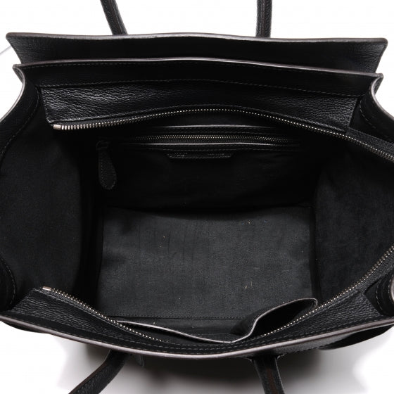 Celine Drummed Mini Luggage Black 7 of 8