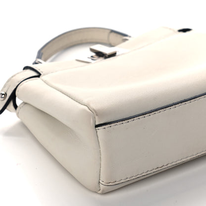 Fendi Shiny Nappa Micro Peekaboo Iconic Satchel White 10 of 15