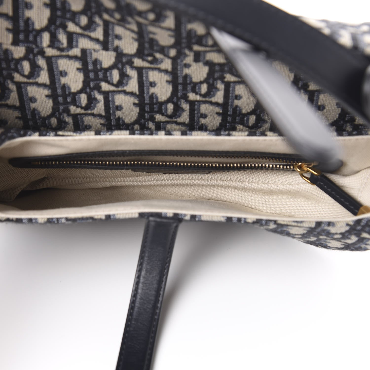 Christian Dior Oblique Saddle Bag Blue 4 of 9