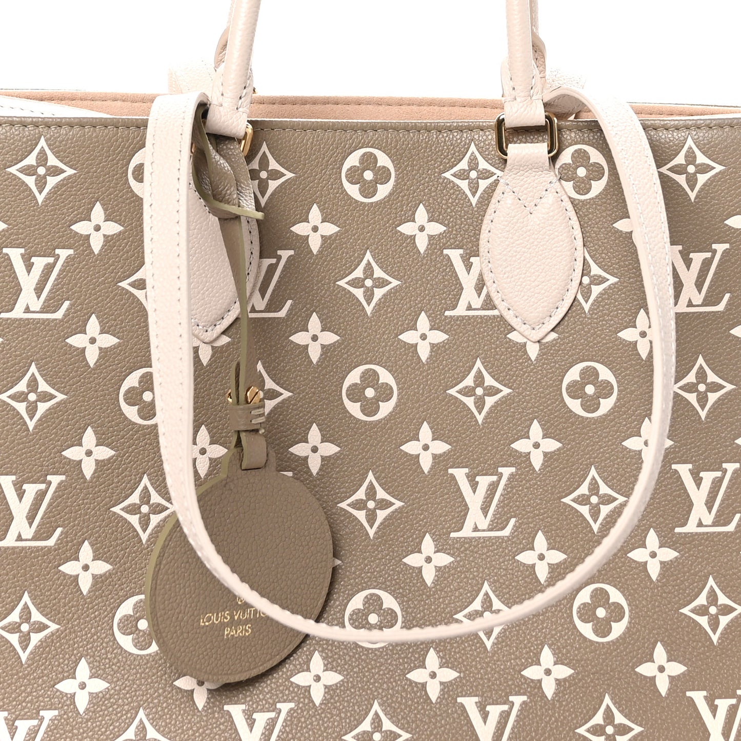 Empreinte Monogram Spring In The City Onthego MM Kaki Beige Cream