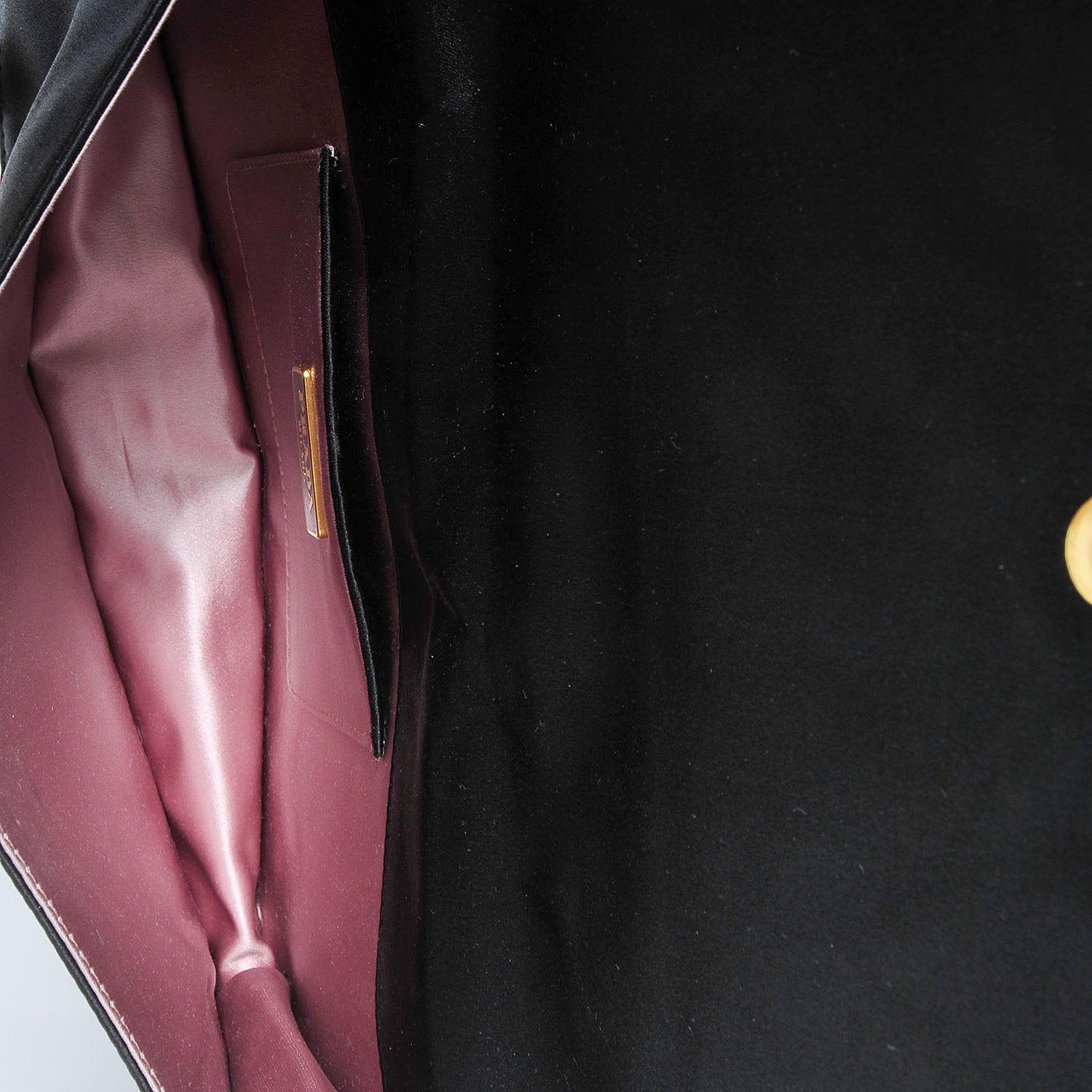 Prada Satin Evening Clutch Black 5 of 9