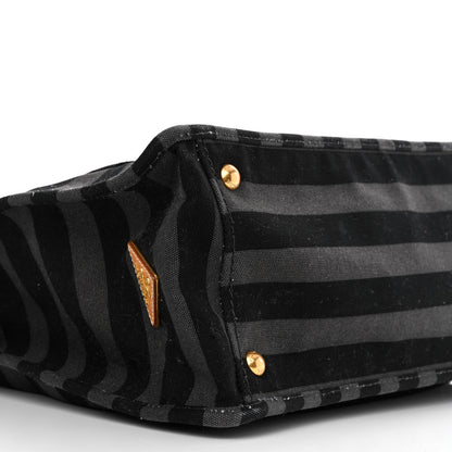 Prada Canvas Canapa Righe Striped Top Handle Satchel Gendarme 8 of 10