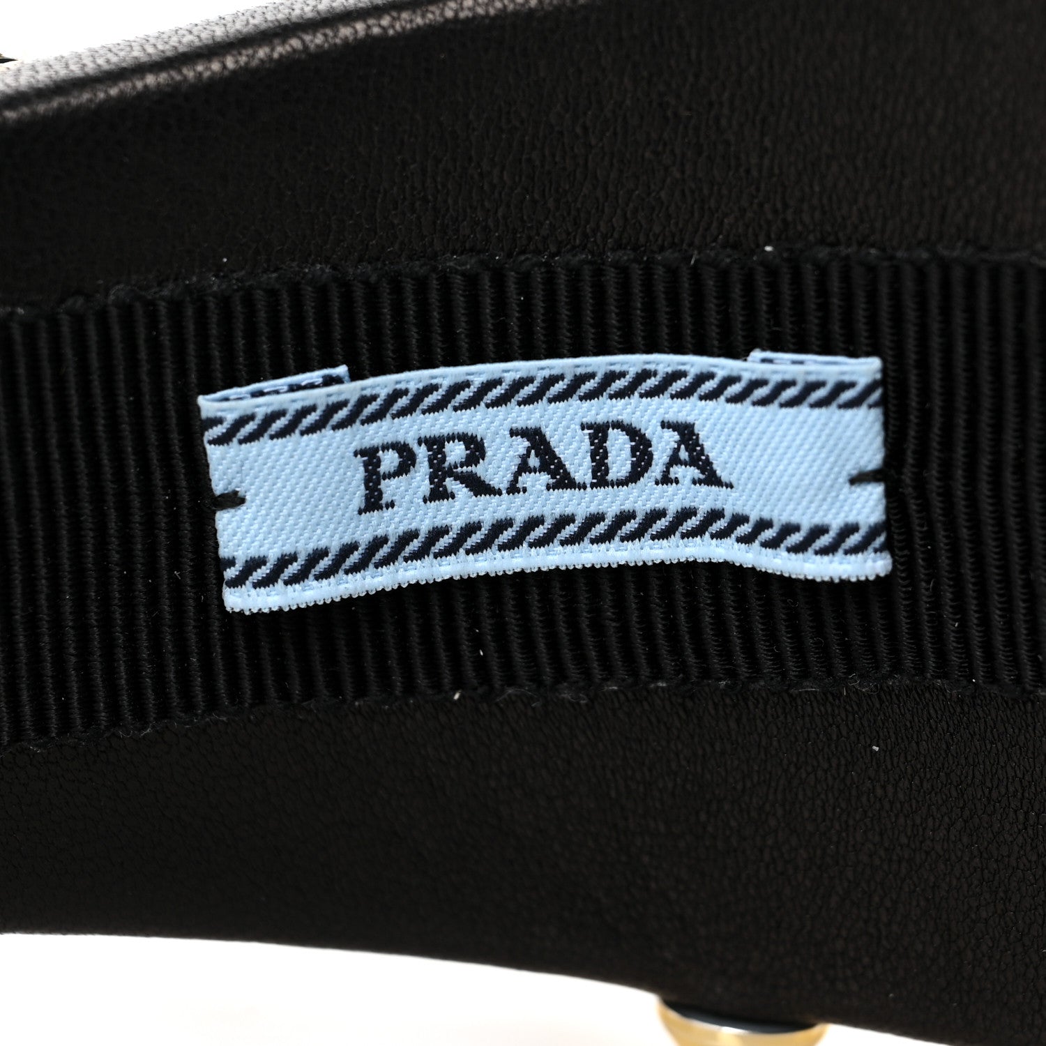 Prada Lambskin Studded Headband Black 3 of 3