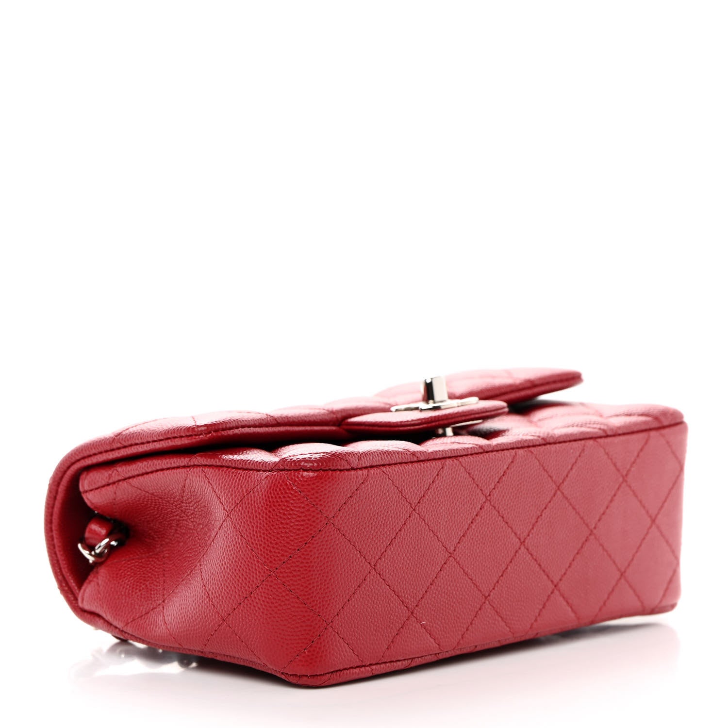 Chanel Caviar Quilted Mini Rectangular Flap Red 4 of 12