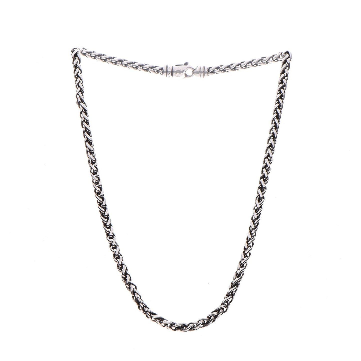 Sterling Silver 4mm Wheat Chain Necklace