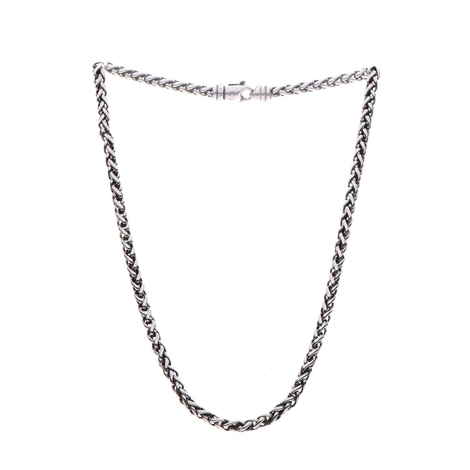 David Yurman Sterling Silver 4mm Wheat Chain Necklace 3 of 7