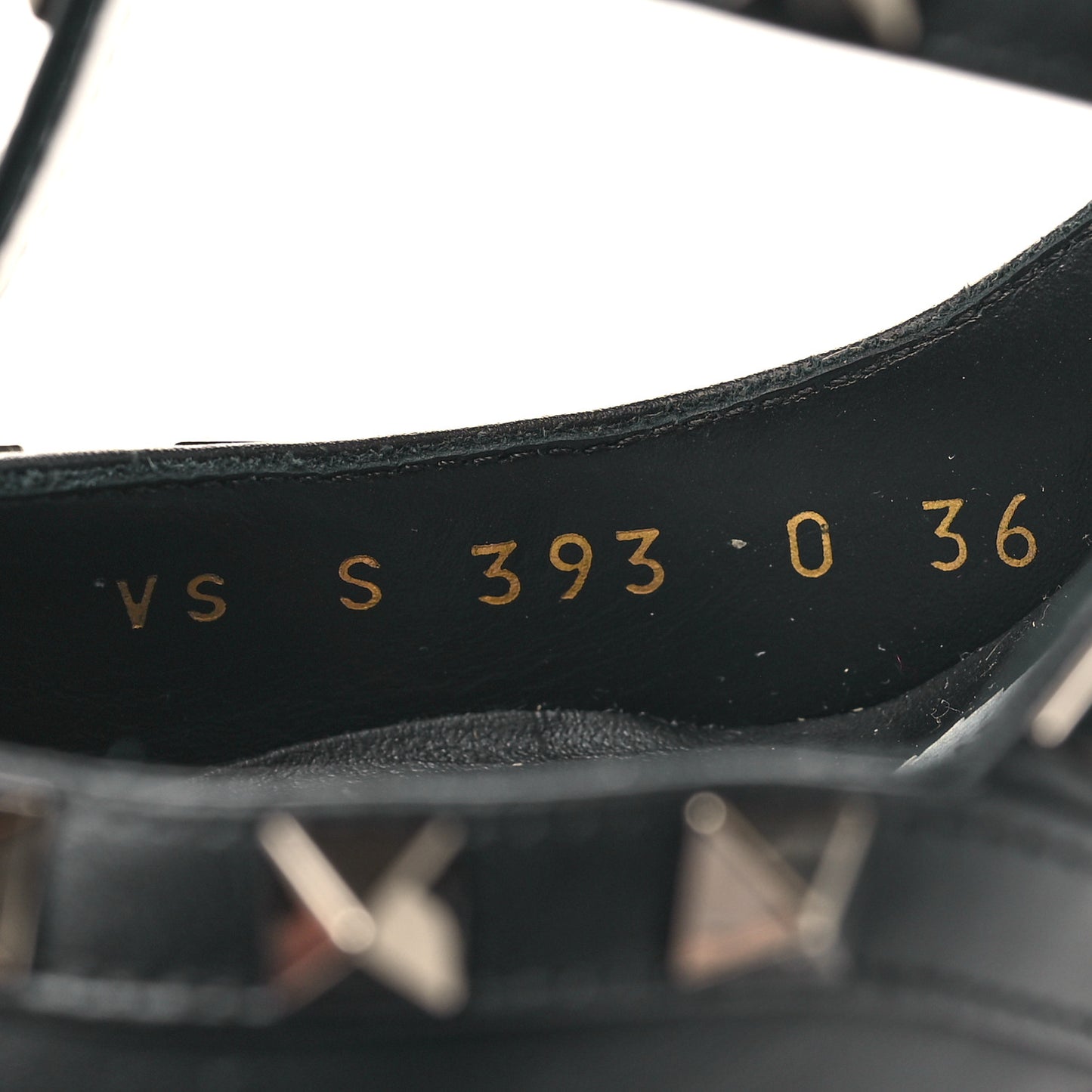 Calfskin Nappa Rockstud Undercover Ankle Strap 100mm Pumps 36 Black Grey