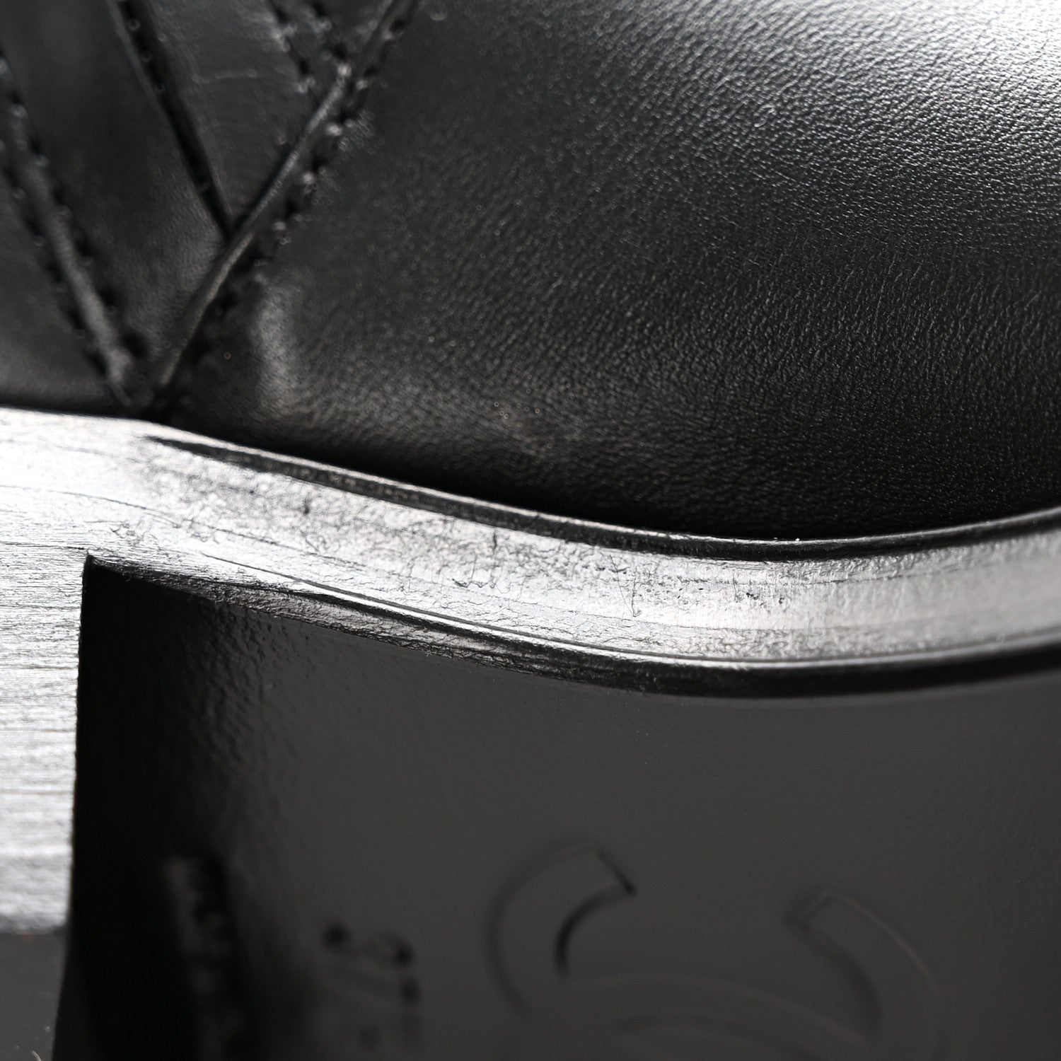 Chanel Calfskin Chain HIgh Boots 37.5 Black 11 of 13