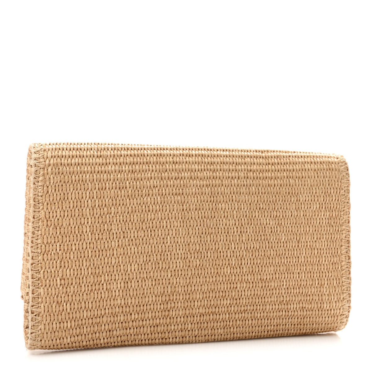 Saint Laurent Raffia Monogram Large Belle De Jour Clutch Natural 3 of 12