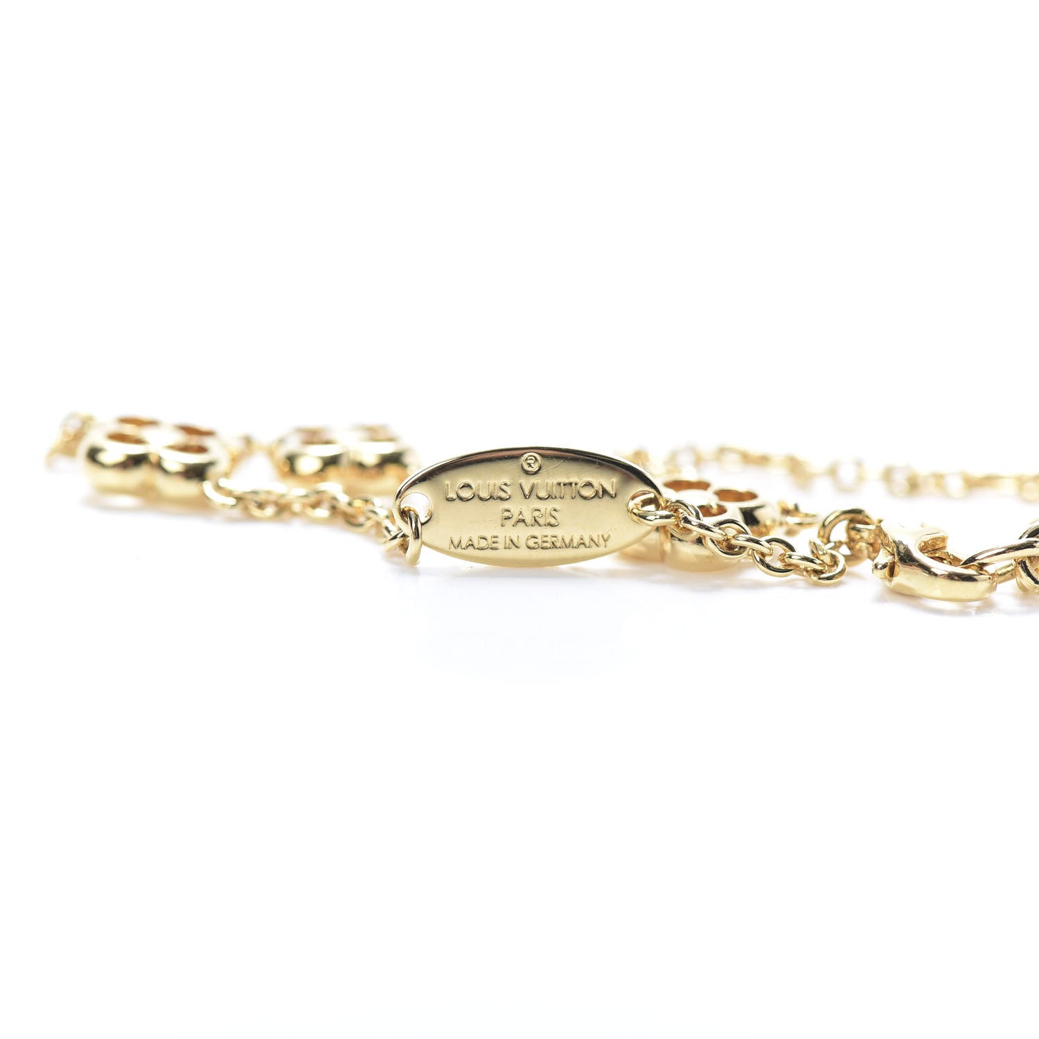 Louis Vuitton Brass Flower Full Bracelet Gold 4 of 6