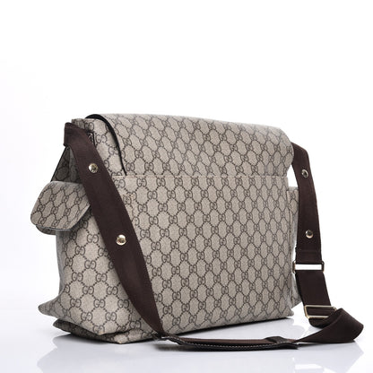 Gucci GG Plus Monogram Messenger Diaper Bag Dark Brown 3 of 12