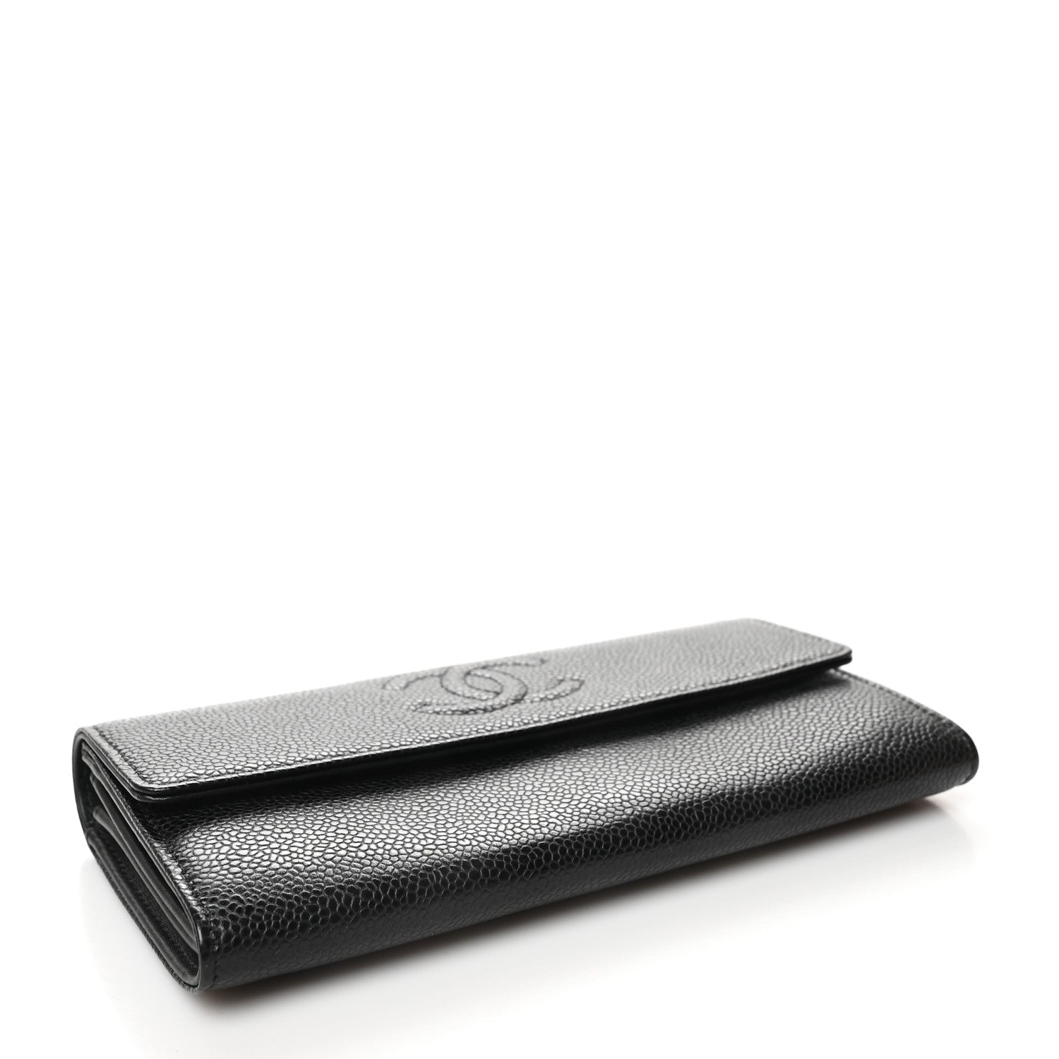 Chanel Caviar Timeless CC Large Gusset Flap Wallet Black 4 of 10