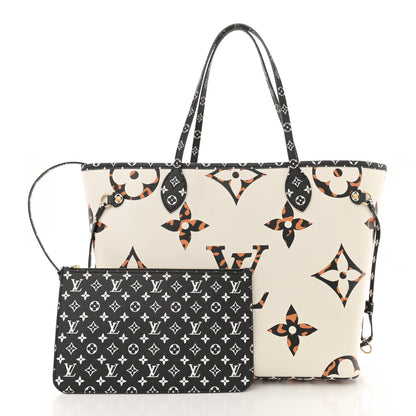 Louis Vuitton Monogram Giant Jungle Neverfull MM Ivory 3 of 13