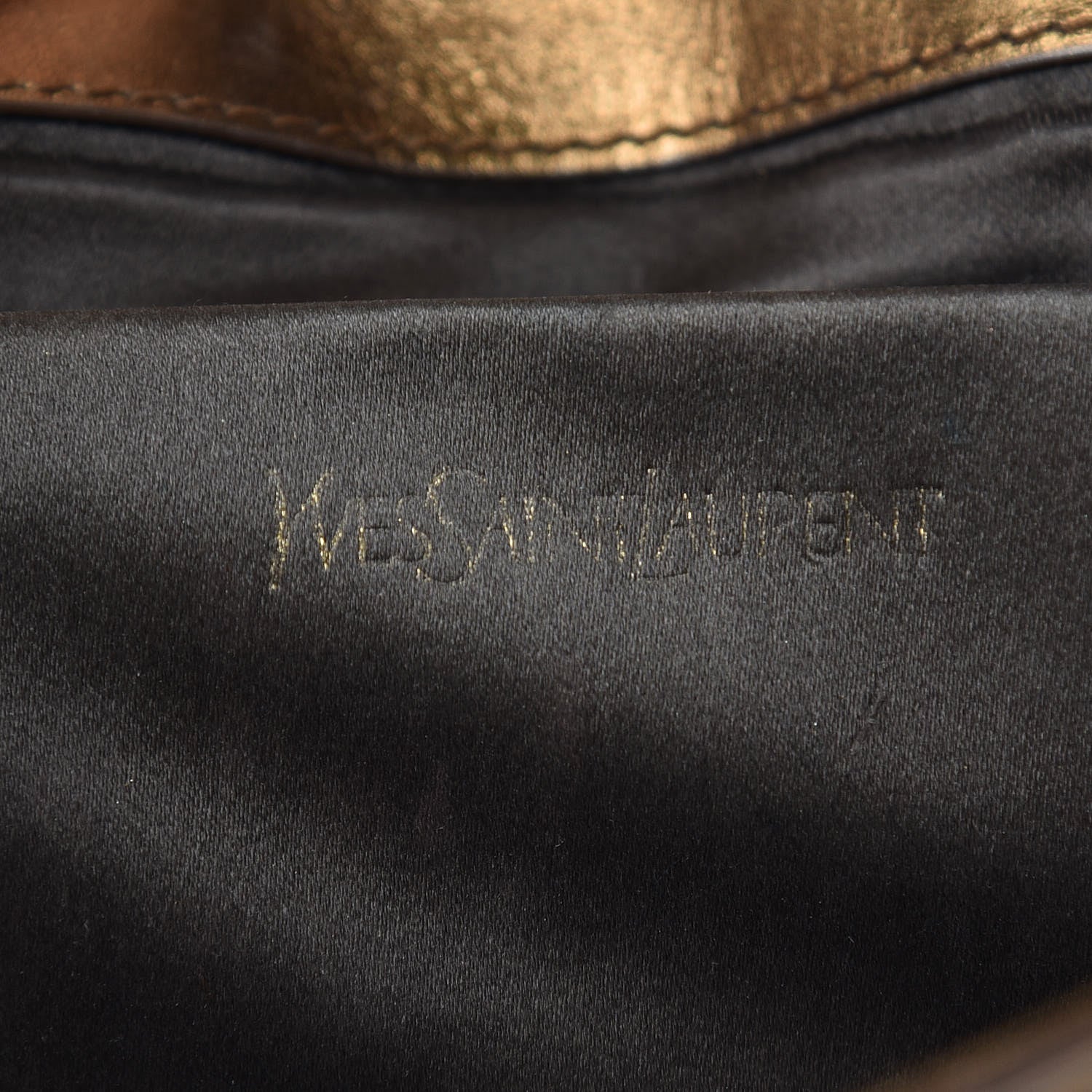 Saint Laurent Metallic Calfskin Monogram Large Belle De Jour Clutch Bronze 6 of 15