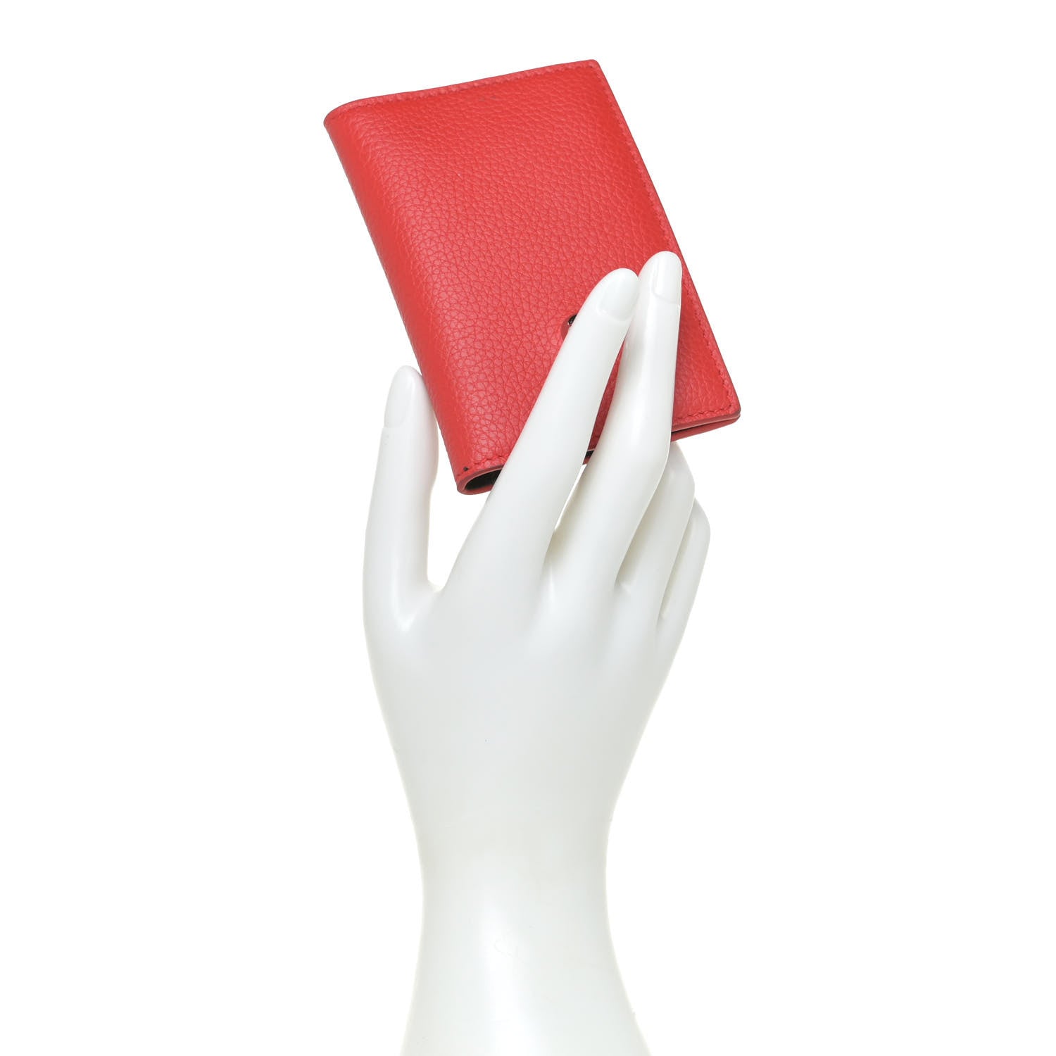 Alexander McQueen Grained Calfskin Small Skull Pocket Organizer Red 2 of 10