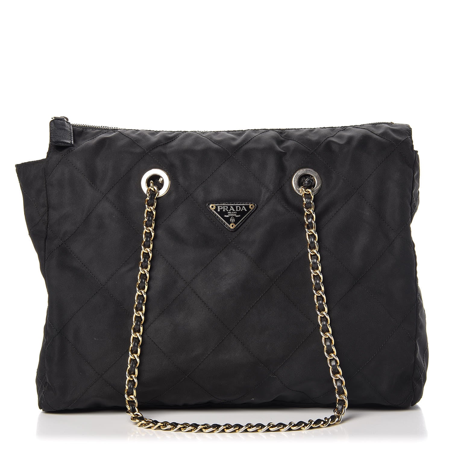 Prada Nylon Tessuto Impuntu Quilted Shoulder Bag Black 1 of 18