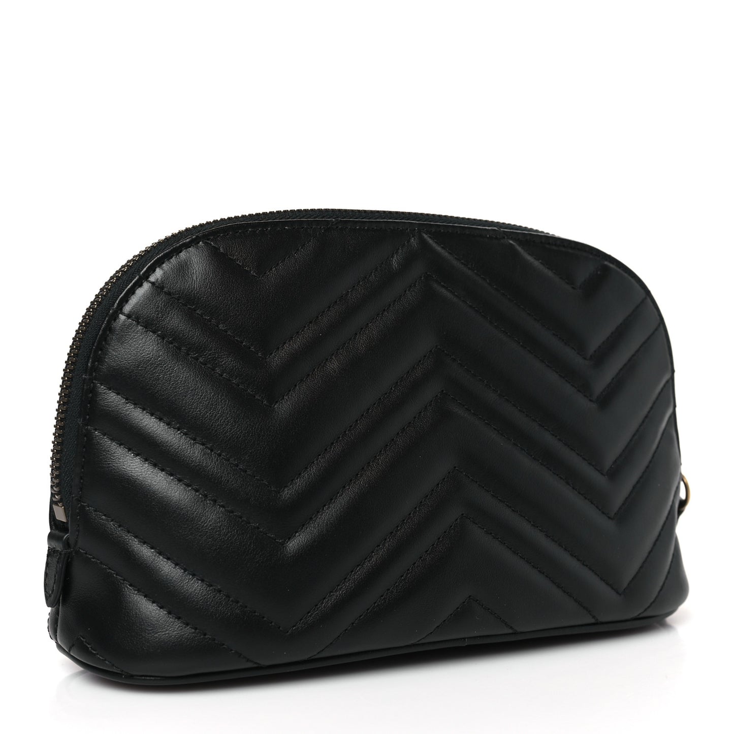 Calfskin Matelasse Large GG Marmont Pouch Cosmetic Case Black