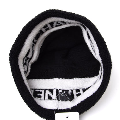 Chanel Cashmere CC Beanie Hat Ecru Black 4 of 7