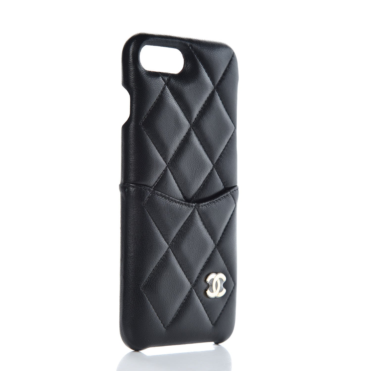 Chanel Lambskin Quilted iPhone 8 Plus Coco Tech Case Black 3 of 7