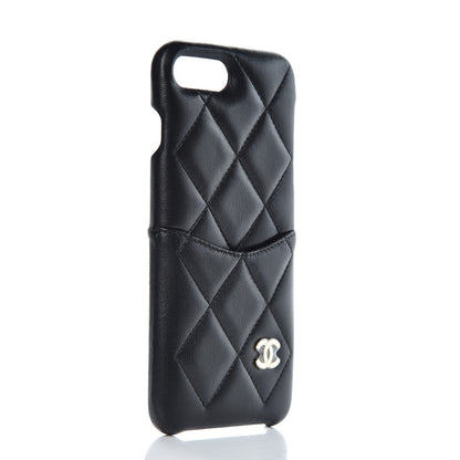 Chanel Lambskin Quilted iPhone 8 Plus Coco Tech Case Black 3 of 7