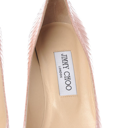 Jimmy Choo Elaphe Snakeskin Agnes 100 Pumps 40 Blush 9 of 10