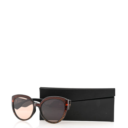 Christian Dior Acetate DDiorF Cat Eye Sunglasses Brown 9 of 9