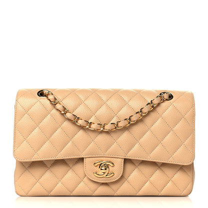 Chanel Caviar Quilted Medium Double Flap Beige 1 of 9