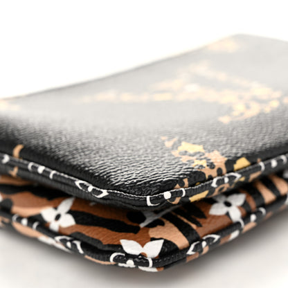 Louis Vuitton Monogram Giant Jungle Pochette Double Zip Black 9 of 12