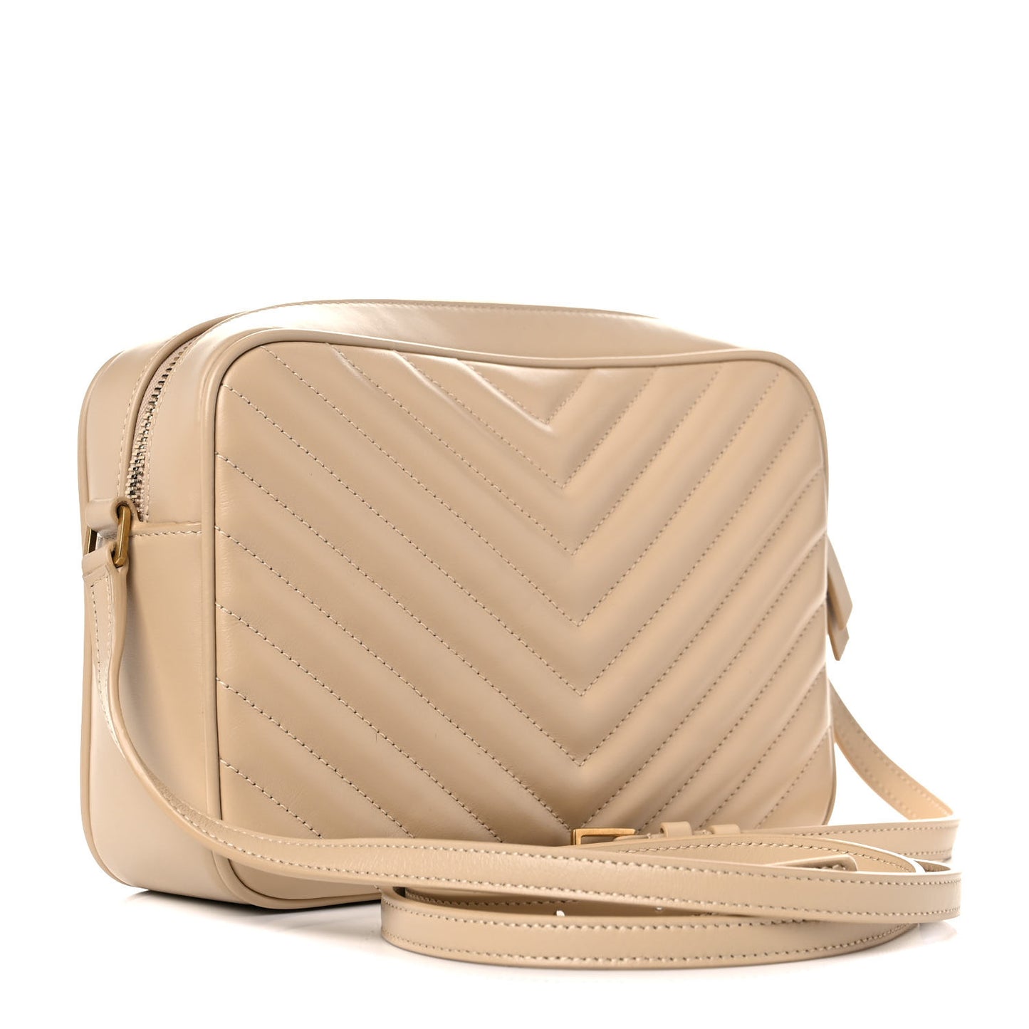 Calfskin Matelasse Monogram Lou Camera Bag Ivory Natural